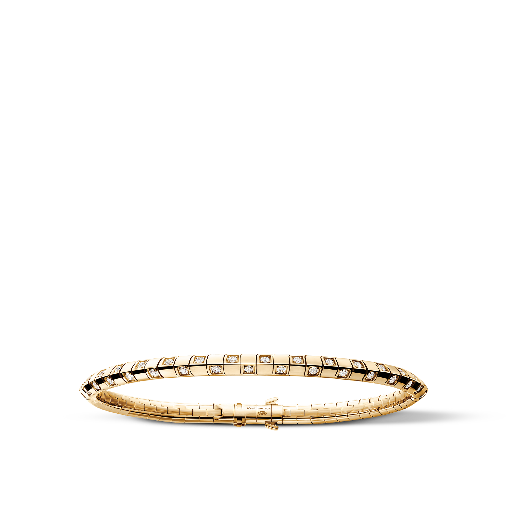 Le Damier de Louis Vuitton Bracelet, Yellow Gold and Diamonds